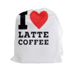 I love latte coffee Drawstring Pouch (2XL)