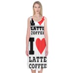 I love latte coffee Midi Sleeveless Dress