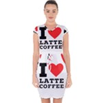 I love latte coffee Capsleeve Drawstring Dress 