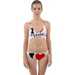 I love latte coffee Wrap Around Bikini Set