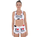 I love latte coffee Racerback Boyleg Bikini Set