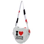I love latte coffee Heart Shoulder Bag