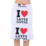 I love latte coffee Short Mermaid Skirt