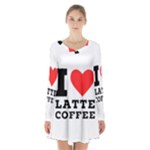 I love latte coffee Long Sleeve Velvet V-neck Dress