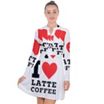 I love latte coffee Long Sleeve Panel Dress