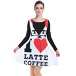 I love latte coffee Plunge Pinafore Dress