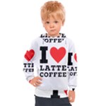 I love latte coffee Kids  Hooded Pullover