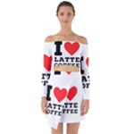 I love latte coffee Off Shoulder Top with Skirt Set