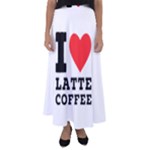 I love latte coffee Flared Maxi Skirt