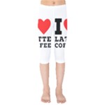 I love latte coffee Kids  Capri Leggings 