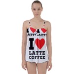 I love latte coffee Babydoll Tankini Set