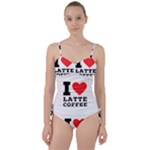 I love latte coffee Sweetheart Tankini Set