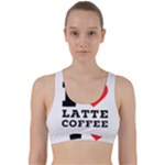 I love latte coffee Back Weave Sports Bra