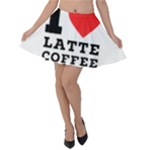 I love latte coffee Velvet Skater Skirt