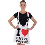 I love latte coffee Velvet Suspender Skater Skirt