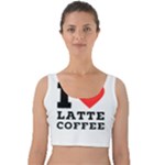 I love latte coffee Velvet Crop Top