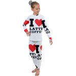 I love latte coffee Kids  Long Sleeve Set 