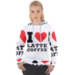 I love latte coffee Women s Overhead Hoodie