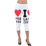 I love latte coffee Lightweight Velour Capri Leggings 