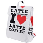 I love latte coffee Flap Top Backpack