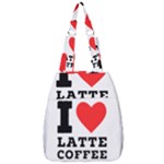 I love latte coffee Center Zip Backpack