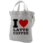 I love latte coffee Canvas Messenger Bag