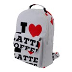 I love latte coffee Flap Pocket Backpack (Large)