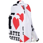 I love latte coffee Double Compartment Backpack