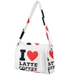 I love latte coffee Front Pocket Crossbody Bag