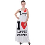 I love latte coffee Empire Waist Velour Maxi Dress