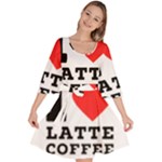 I love latte coffee Velour Kimono Dress