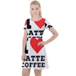 I love latte coffee Cap Sleeve Velour Dress 