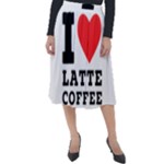 I love latte coffee Classic Velour Midi Skirt 