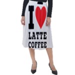 I love latte coffee Classic Velour Midi Skirt 