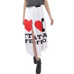 I love latte coffee Velour Split Maxi Skirt