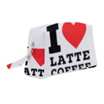 I love latte coffee Wristlet Pouch Bag (Medium)