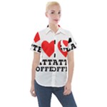 I love latte coffee Women s Short Sleeve Pocket Shirt