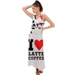 I love latte coffee V-Neck Chiffon Maxi Dress