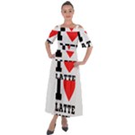 I love latte coffee Shoulder Straps Boho Maxi Dress 