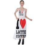 I love latte coffee Tie Back Maxi Dress