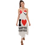 I love latte coffee Halter Tie Back Dress 