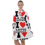 I love latte coffee All Frills Chiffon Dress