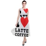 I love latte coffee Round Neck Boho Dress