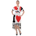 I love latte coffee Front Wrap High Low Dress