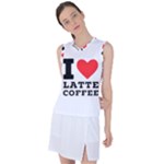 I love latte coffee Women s Sleeveless Sports Top