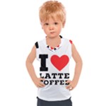 I love latte coffee Kids  Sport Tank Top