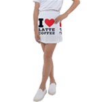 I love latte coffee Kids  Tennis Skirt