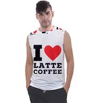 I love latte coffee Men s Regular Tank Top