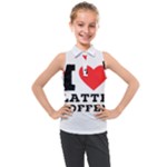 I love latte coffee Kids  Sleeveless Polo Tee