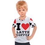 I love latte coffee Kids  Sports Tee